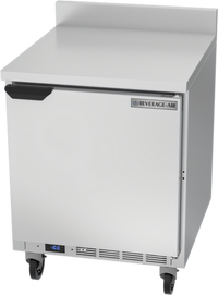 Beverage-Air 27-Inch One-Section Worktop Freezer with Solid Door and Foamed-In-Place Backsplash