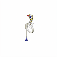 T&S Brass MV-0771-12NW Wall-Mount Washdown Station with 50 Ft Hose and Rear-Trigger Stainless Steel Water Gun