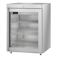 Hoshizaki Compact 24-Inch Undercounter Glass Door Reach-In Refrigerator, 3.87 Cu. Ft., Self-Contained Rear-Mounted, Stainless Steel