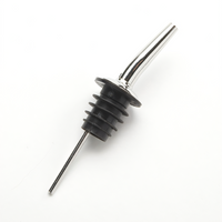American Metalcraft Stainless Steel Tapered Liquor Pourer with Plastic Cork, Silver, 1-1/4