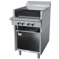 Garland Cuisine Series Heavy Duty 24-Inch Gas Char-Broiler Range with Open Cabinet Base, Fixed Cast Iron Grates, and 72,000 BTU