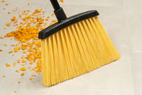 Duo-Sweep Heavy-Duty Unflagged Angle Broom with 48-Inch Black Metal Handle