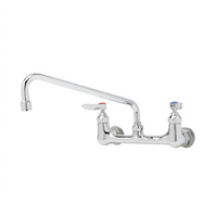 Wall-Mount Sink Mixing Faucet with 12-Inch Swing Nozzle
