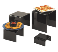 American Metalcraft Black Acrylic Square Buffet Riser Set, 4-Piece