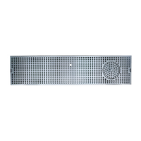 30 Inch Surface-Mount Stainless Steel Drip Tray Trough with Integral Glass Rinser