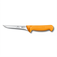 Victorinox Swibo 5-Inch Boning Knife, Straight Blade, Normal Edge, Orange Handle