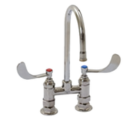 T&S Extra Heavy Duty Deck-Mounted Manual Mixing Faucet, 4-Inch Centers