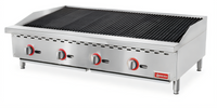 Omcan Countertop Natural Gas 4-Burner Radiant Charbroiler with 48 x 23.86-Inch Cooking Area