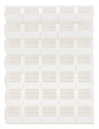 Quantum Wall-Mounted Louvered Panel Starter Unit with 35 Clear Bins