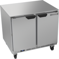 Beverage-Air UCR36AHC Two-Section Undercounter Refrigerator, 36-Inch Wide, 8.5 Cu. Ft., Solid Doors, Stainless Steel