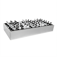 Glastender Back Bar Ice Display Unit for Bottled Beverages, 54 Inch x 18 Inch x 7 Inch, Stainless Steel