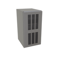 18-Inch Black Steel Condensing Unit Storage Cabinet with Removable Front Louvered Panel