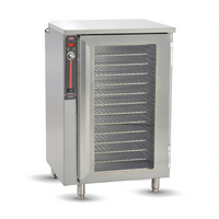Handy Line Countertop Heated Pizza Holding Cabinet, Holds 13 17-Inch Pizza Boxes, Stainless Steel, See-Thru Lexan Door
