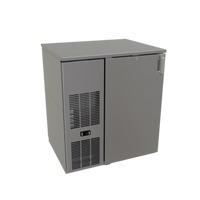 Glastender CP1FB32 Pass-Thru Front-Serviced Back Bar Cooler, 32 Inch, One-Section, Bar Profile, Self-Contained Refrigeration
