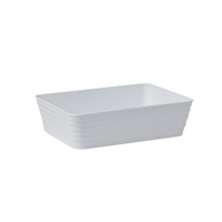 American Metalcraft Del Mar 96 oz. Rectangular White ABS Plastic Serving Bowl