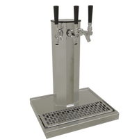 Glastender 3-Faucet Countertop Air-Cooled Column Draft Dispensing Tower