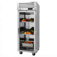 Turbo Air PRO Series One-Section Reach-In Refrigerator with Glass Door, 25.73 Cu. Ft., Top-Mount Self-Contained, Stainless Steel