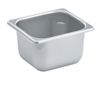 Vollrath 1/6 Size Solid Stainless Steel Steam Table Pan, 4-Inch Deep