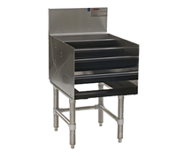 Eagle Spec-Bar 30 Inch Wide x 24 Inch Deep Freestanding Liquor Bottle Display Unit, 4-Level Open Step-and-Rail, 304 Stainless Steel