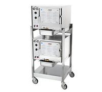 AccuTemp Steam'N'Hold 2-Cavity Double-Stacked Connectionless Vacuum Steamer with Stand and Casters, Electric