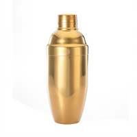 Barfly Japanese 3-Piece Cocktail Shaker, 24 oz, Gold-Plated Finish