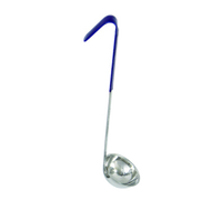 Crestware 2 oz. One-Piece Ladle with 11-1/2 Inch Blue Silicone Handle