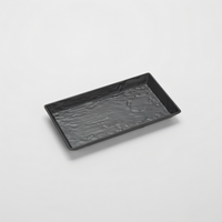 American Metalcraft Black Faux Slate Melamine Rectangular Serving Tray