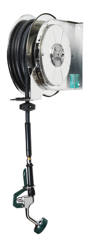 Krowne Royal Series Open Stainless Steel Pre-Rinse Hose Reel Assembly with 35-Foot Hose
