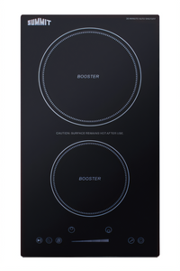 Summit Appliance 12-Inch 2-Zone Built-In Induction Cooktop, Black Glass, 208/240V