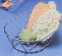 American Metalcraft Oval Chrome-Plated Chicken-Wire Serving Basket