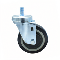 BK Resources 4SBR-4ST-PLY Shelf Casters & Leveling Feet