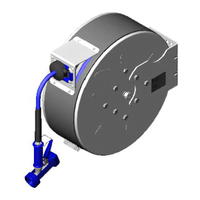 T&S Brass Enclosed Stainless Steel Retractable Hose Reel System with 50-Foot 3/8-Inch Hose and Rear Trigger Spray Gun