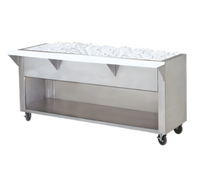 Advance Tabco Triumph (Supreme) Ice Cooled Serving Counter, 3-Pan Capacity, Open Rear Base