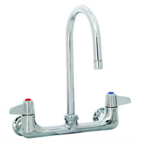 8-Inch Wall Mount Mixing Faucet with Swivel Gooseneck