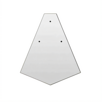 Krowne Royal Series 45° Front (Outside) Stainless Steel Corner Filler for Drink Rails