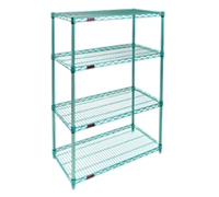 EagleGard 4-Tier Stationary Starter Wire Shelving Unit, 60 x 24 x 74 Inches, Hybrid Epoxy Finish