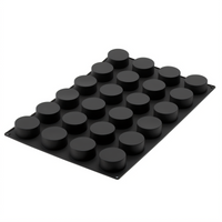 Silikomart Black 24-Cavity Cylinder Silicone Mold for 4-1/2 oz. Portions