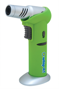 Whip-It! Tilt Rubber-Coated Green Kitchen Torch with Rotating Flame Nozzle