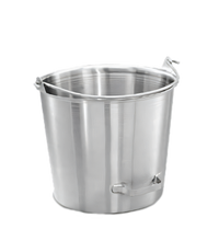 Vollrath 14 3/4 Quart Tapered Stainless Steel Dairy Pail with Side Tilting Handle
