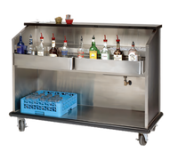 Advance Tabco AMS-5B 62 1/4-Inch Portable Bar with Stainless Steel Bartender Side and Ice Bin