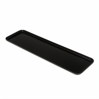 Carlisle 30 x 8-1/2-Inch Rectangular Fiberglass Market Tray, Ebony