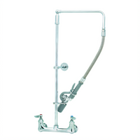 T&S Brass EasyInstall Wall-Mount Pre-Rinse Unit with 26-Inch Riser, 28-Inch Hose, and 0.65 GPM Spray Valve