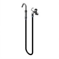 T&S Brass B-0601 Wall-Mount Pot Filler Faucet with Vacuum Breaker, 68-Inch Flexible Stainless Steel Hose, and Hook Nozzle