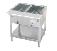Aerohot E302 Electric Hot Food Station with 2 Open Wells and Poly Carving Board