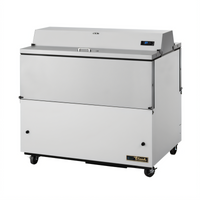 True 49-Inch Mobile Dual-Sided Milk Cooler Cart, 12-Crate Capacity