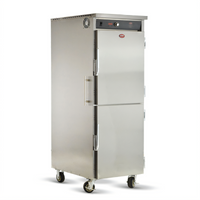 FWE Slim-Line High Output Mobile Heated Holding Cabinet with Dutch Doors and 13 Pair Universal Tray Slides