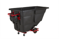 Rubbermaid Commercial Powered Roto Tilt Trash Cart, 1 Cubic Yard, 1000 lb Capacity