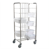 Matfer Bourgeat Stainless Steel Dough Container Trolley, 16-Container Capacity