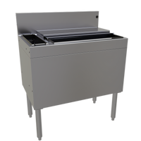 Glastender 30-Inch Extra Deep Stainless Steel Underbar Ice Bin/Cocktail Unit with 10-Circuit Cold Plate and 3-Bottle Storage