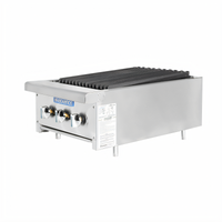 Turbo Air Bake Tech Innovation TARB-18 Radiance 18-Inch Countertop Gas Charbroiler, 3 Burner, 45,000 BTU